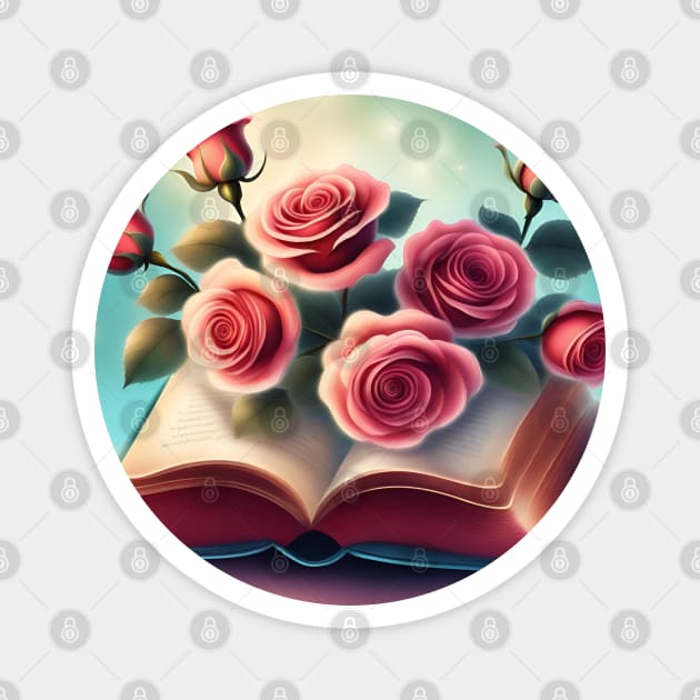 Book reading lover Magnet by BlackMeme94